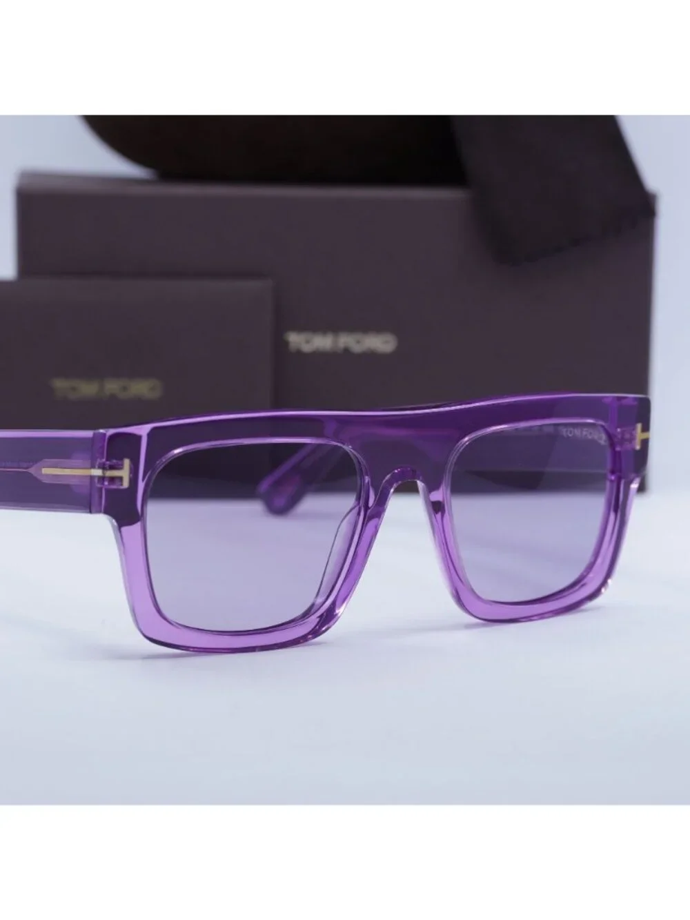 Tom Ford Fausto FT0711 81Y Square Unisex Sunglasses - Violet
